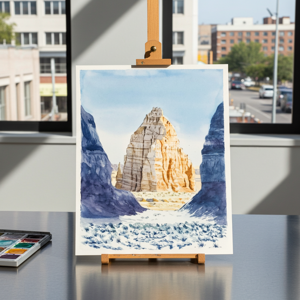 Capitol Reef National Park Watercolor Print – Hand-Painted Original, 8x10