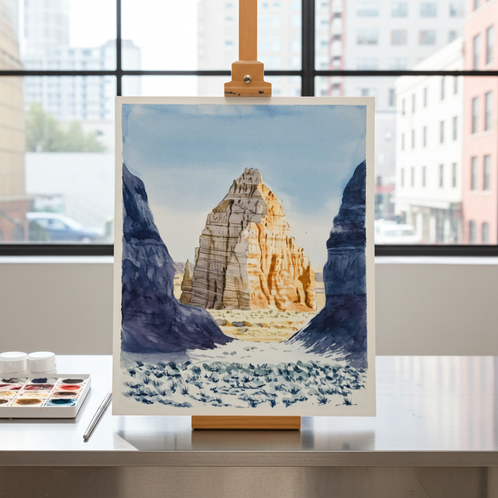 Capitol Reef National Park Watercolor Print – Hand-Painted Original, 8x10