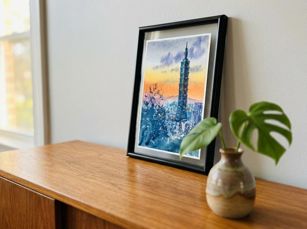 Taipei 101 Watercolor Art Print | 5x7