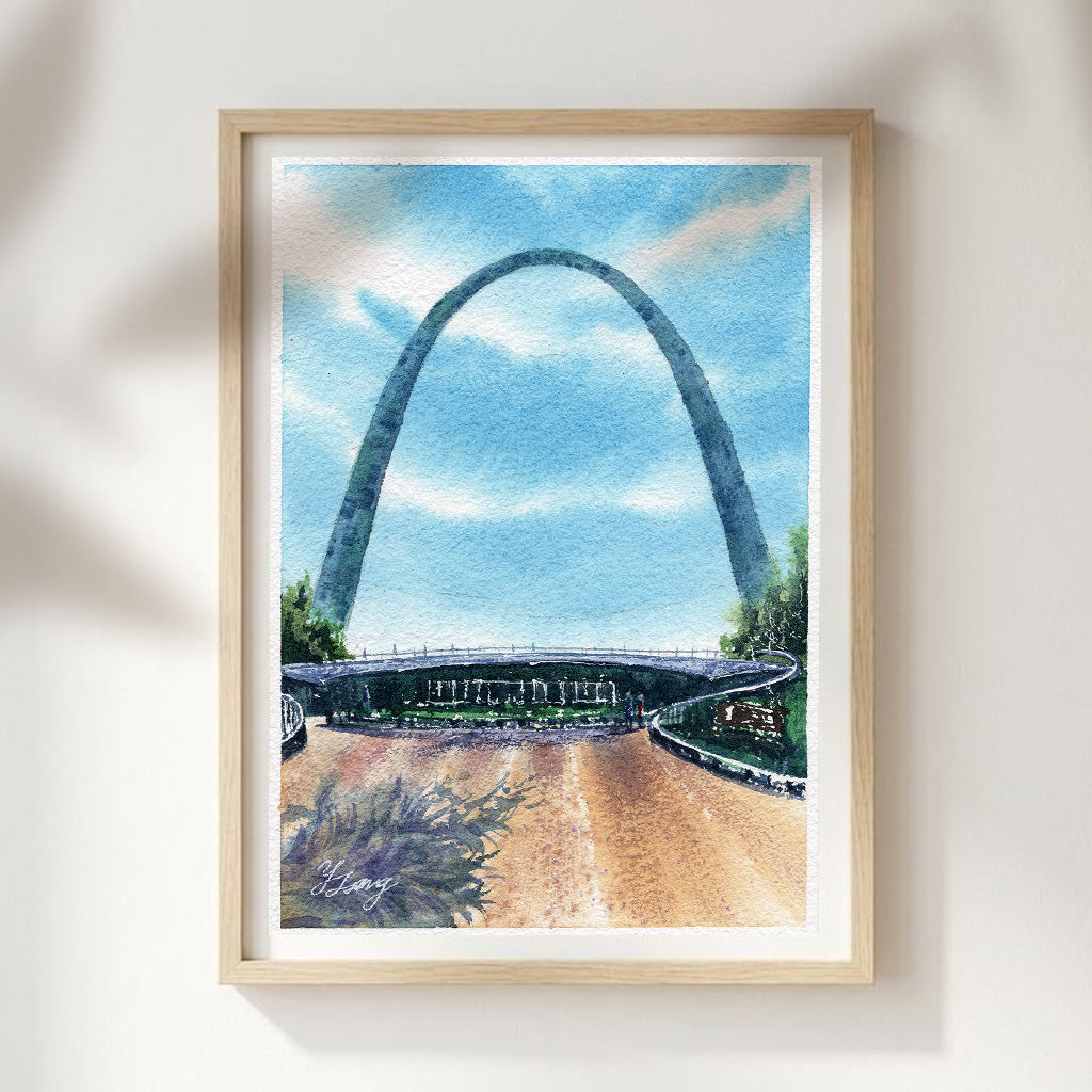 The Gateway Arch St. Louis Watercolor Art Print | 5x7