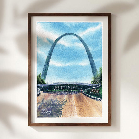 The Gateway Arch St. Louis Watercolor Art Print | 5x7