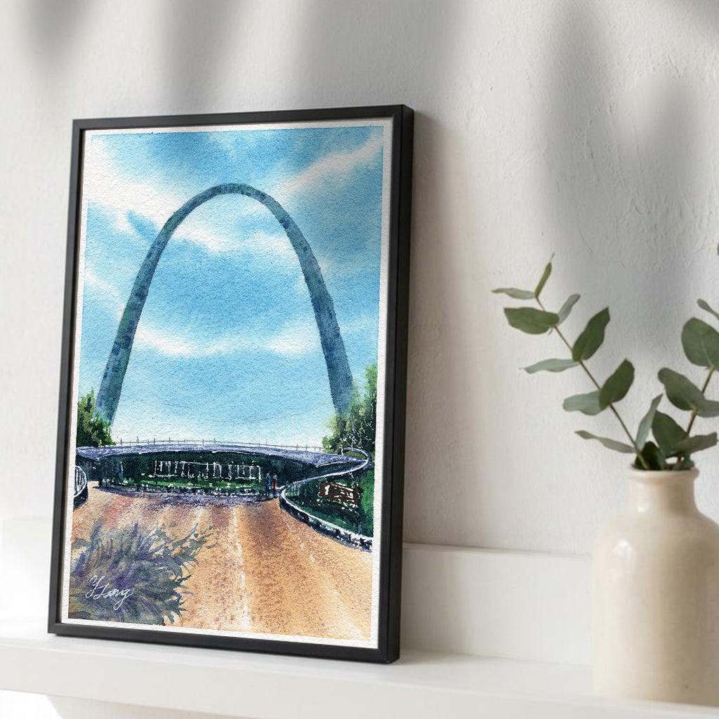 The Gateway Arch St. Louis Watercolor Art Print | 5x7